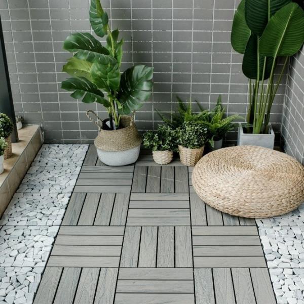 Дий пол Wpc наружные крыльцо плитки покрытия деревянные пластиковые композитные плитки