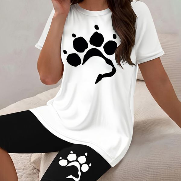 Pullover Closure Women Two Piece Outfits Yellow White Matching Set Outfits