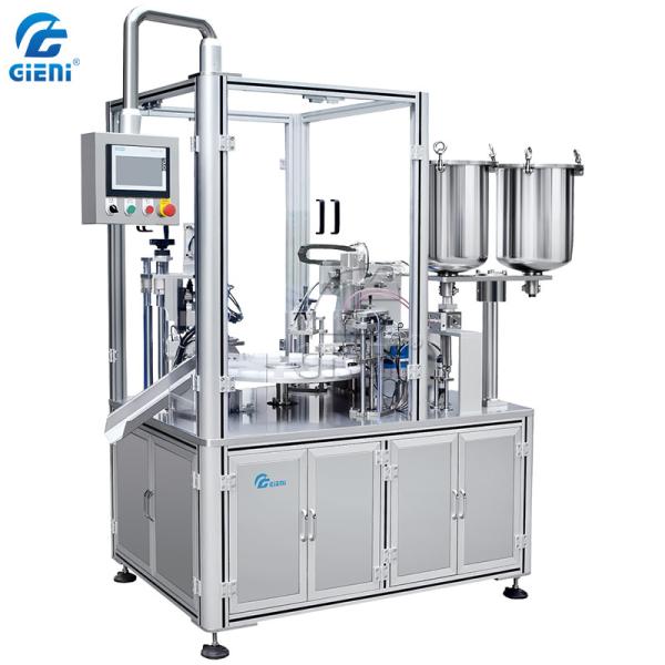 Spiral Lip Gloss Filling Machine With Double Layer Tank