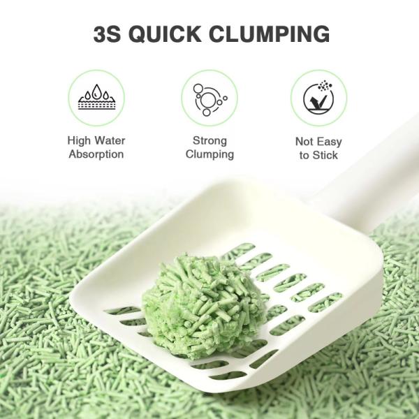 Litière pour chat au tofu et au thé vert, jetable, 100 % écologique, sable naturel, pot de thé, litière