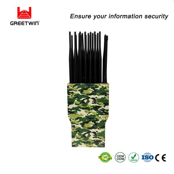 16000mAH 21.0W Wifi Signal Blocker 21 Antennas With Car Recharger