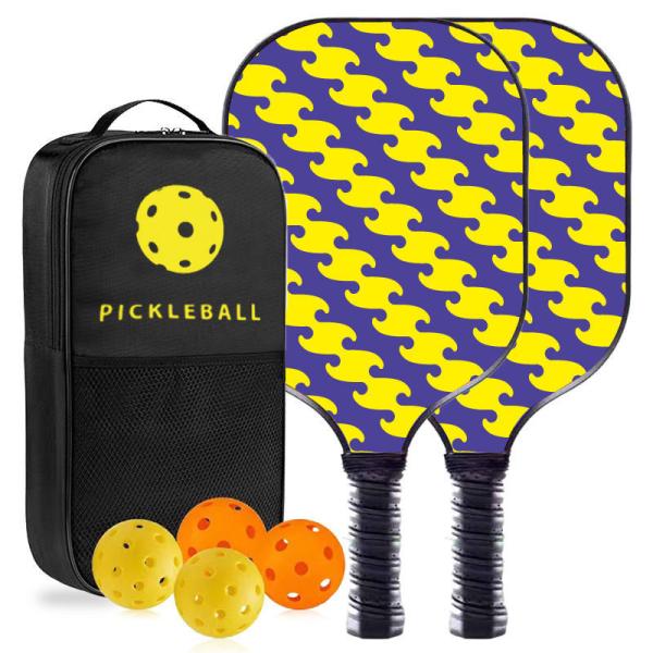 Fine Line Fiberglass Pickleball Paddles Beginner Pickleball Set  40*20*1.4cm
