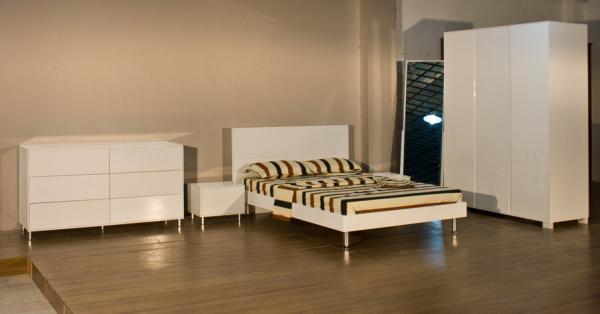 High Glossy Home Furniture,White Bedroom Set,Wood Bed and Wardrobe,Nightstand,Dresser, Mirror Stand,Amorie,Chest