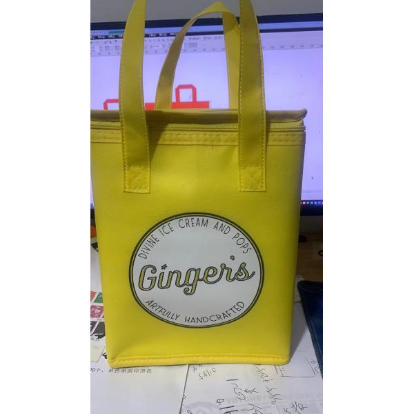 Customized Color Non Woven Insulating Lunch Cooler Shopping Bag for Picnic Ice cream Pack