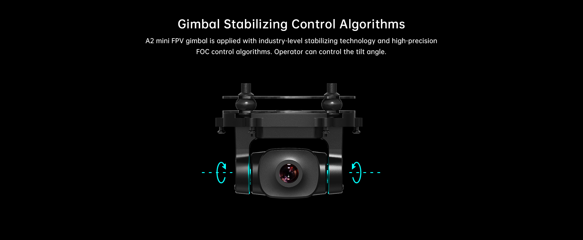 SIYI A2 Mini Ultra Wide Angle FPV Gimbal Single Axis With160 Degree FOV 1080p Starlight Drone Stabilizer for FPV Camera Parts