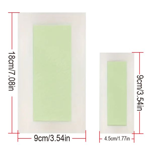 Customized Vacuum Hair Removal Wax Strips 4.5x9cm 9x18cm Double Side Wax Tape