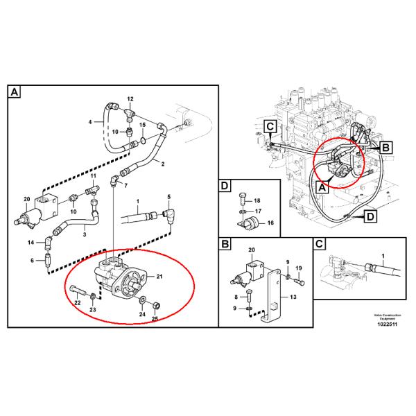 14533496 VOE14533496 Гидравлический двигатель насос для Volvo EC460B EC360B EC330B Дизельная экскаваторная машина сборка