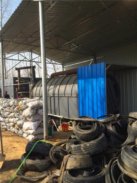40%-50% Oil Rate Rubber Tire Recycling Pyrolysis Machine For Making Fuel Oil