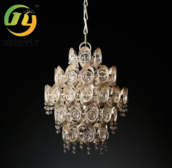 Candelabro de cobre puro do hotel de Crystal Chandelier Living Room Bedroom do vintage