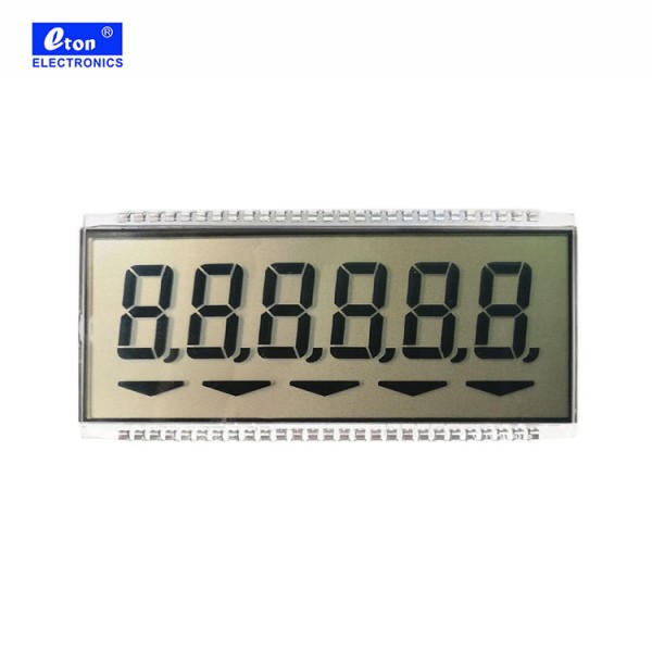Custom 6-Digit TN Screen Fuel Dispenser LCD Controller Board Monochrome 7 Segment Positive Display Segment Displays