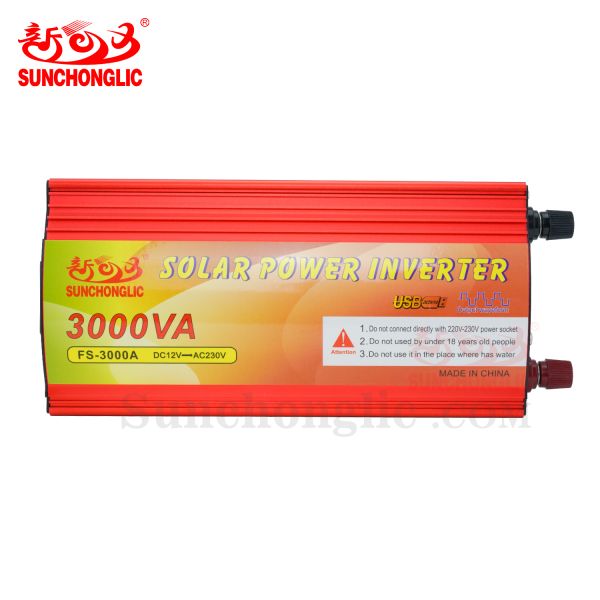 3000VA Surge Power Modified Sine Wave Inverter with Smart Microcontroller Management and Aviation-Grade Quiet Operation