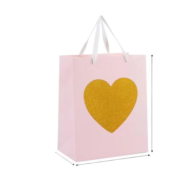 CMYK 4 цветовые бумажные пакеты на заказ Бутик Розовый ювелирные изделия бумажные пакеты