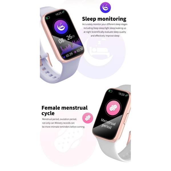 1,47 Smartwatch светоэлектрическое BLE 5,0 экрана касания дюйма TFT для тарифа сердца