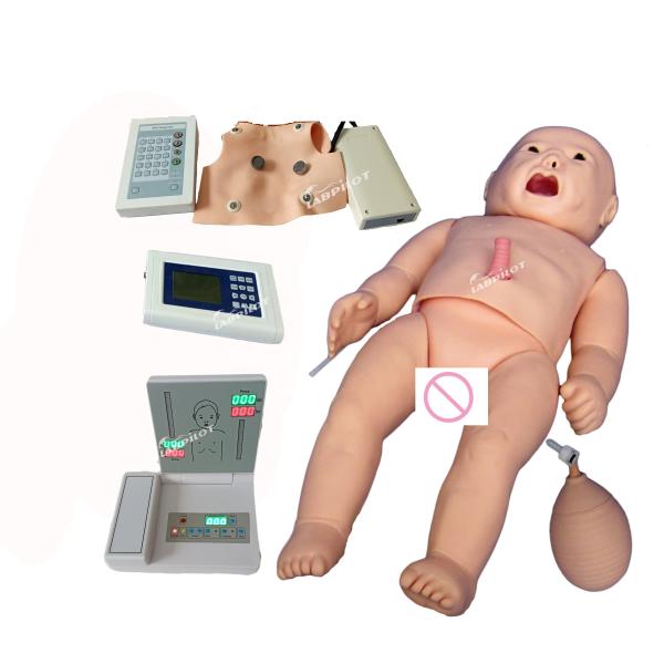 Realistic Skin Simulation PALS Newborn Baby Manikin for Auscultation and ECG Training