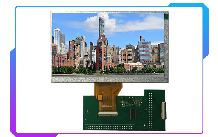 40Pin 7 Inch Display LVDS LCD TFT Screen Module 350cd/m2 OEM