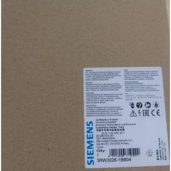 SIEMENS 3RW3026-1BB04 SIRIUS SOFT STARTER S0 25 A, 11 KW/400 V, 40 °C 200-480 V AC, 24 V AC/DC