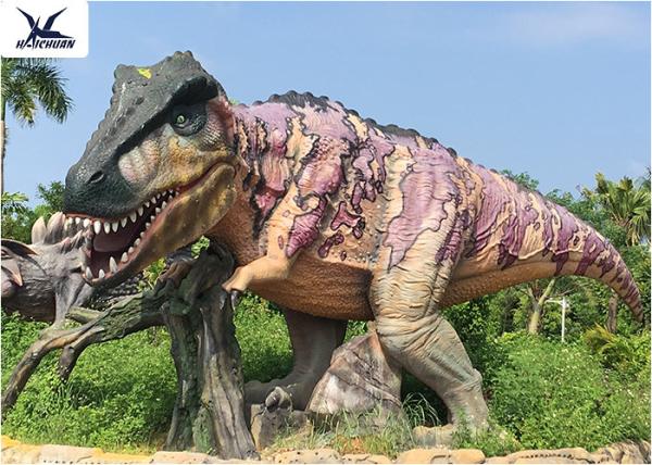 Lifesize Giant Colorful T Rex Lawn Ornament For Game Center 110 V / 220A