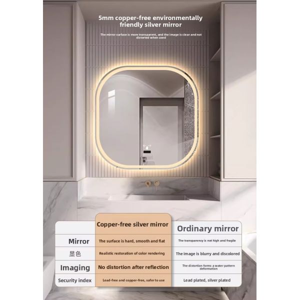 Luxury LED Square Bath Premium Modern Design Touch Switch Elegant for Hotels Apartments Villas IP44 Hot Seller for Washroom