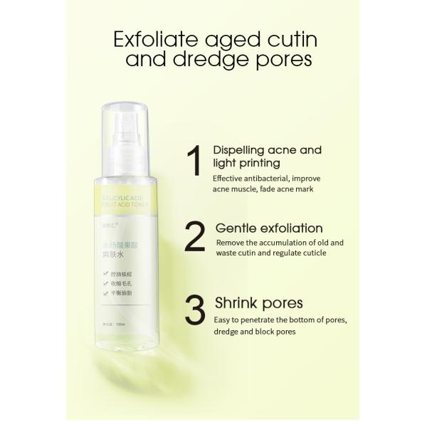 Poros faciales de hidratación ácidos salicílicos del ODM de la tinta que minimizan la tinta