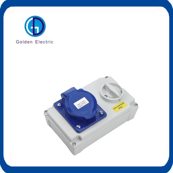 IP44 IP67 16A 32A 3p 4p 5p Comutador de recipiente interligado à prova d'água para desempenho