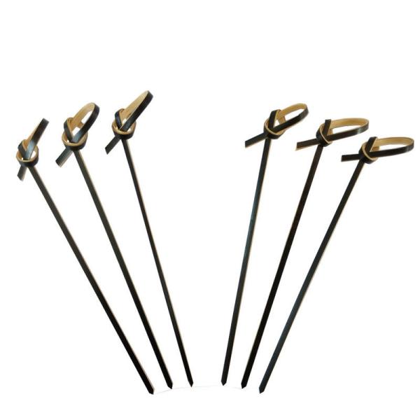 Multicolor Party Bamboo Knot Picks , Nontoxic Bamboo Toothpicks With Knot