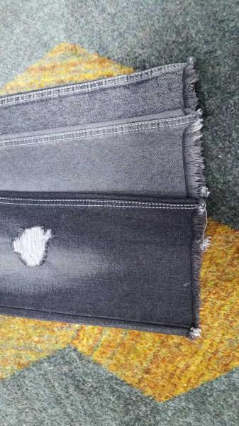 Black  Cotton Polyester Viscose Denim Fabric 10x7 JSD3022B