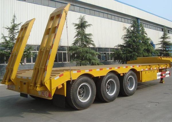 20FT 3 Axle Low Bed Trailer 11.00R20 50 toneladas de reboque baixo 12 pneus
