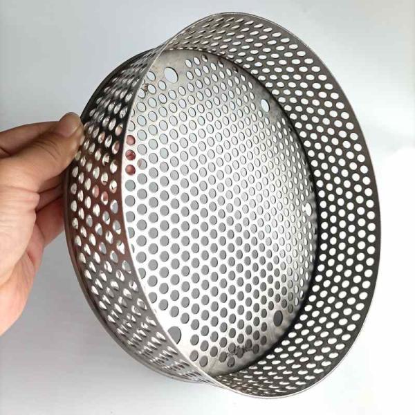 Round Seive 304 Stainless Steel Mesh Basket Strainer Filter Mesh Perforated