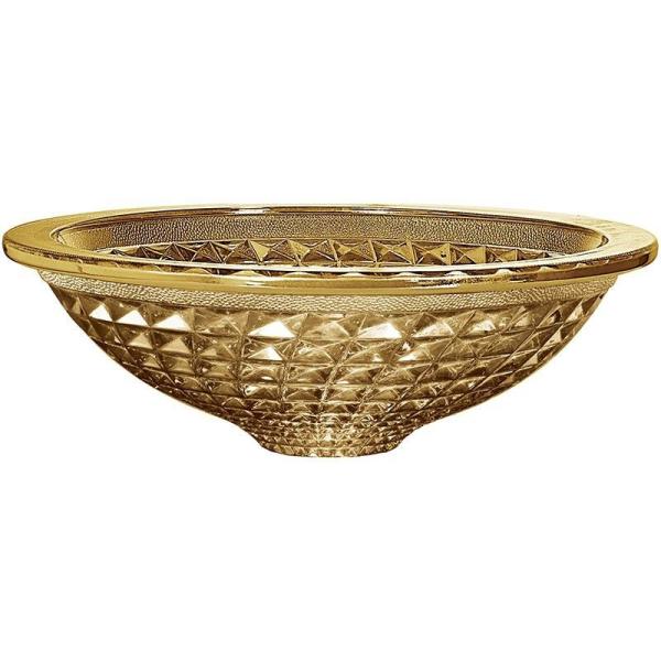 Chromed Clear Glass Bowl Sink Golden Wash Hand Modern Crystal Bathroom Vanity