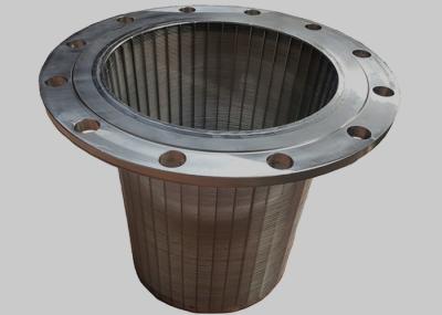Tela de fio da cunha para o equipamento do tanque, filtro da armadilha da resina de Johnson com flange