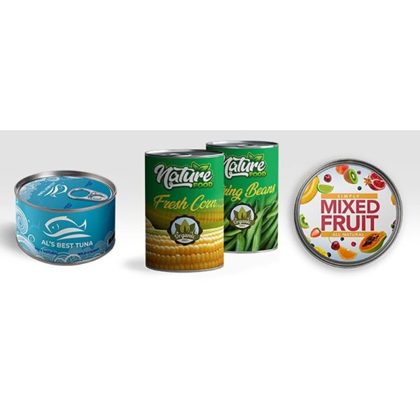 Oem Oil Proof Adhesive Label Bottle Sticker Printing CMYK For Cat Dog Food Can