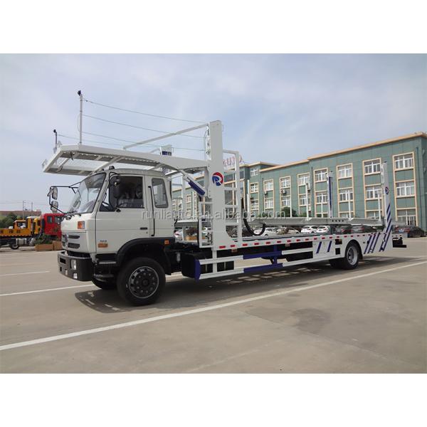 Remolque transportador de vehículos de 6 coches, remolque transportador de coches, elevación hidráulica, doble cubierta, camión de transporte de coches