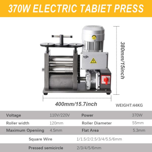 Tooltos 1HP eléctrico Tablet Press Molino de rodadura máquina para joyería