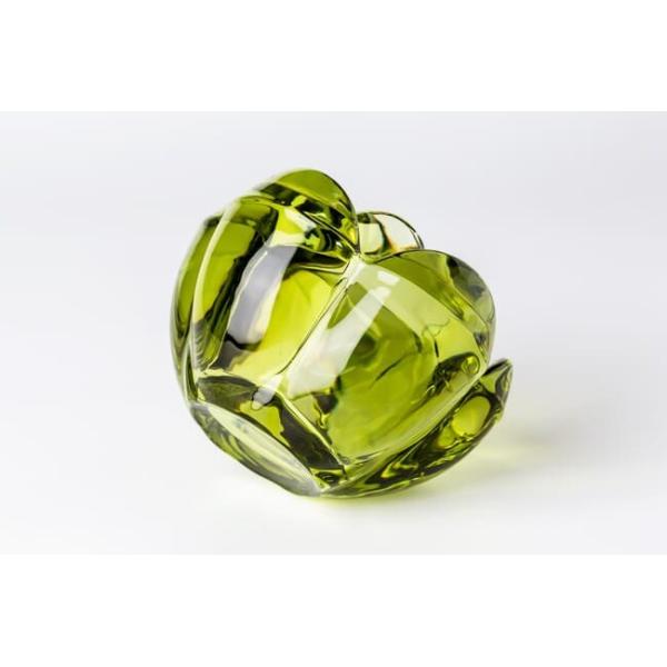 Lotus Tealight Votive Color Glass Candle Holder Machine Pressed 7cm Height