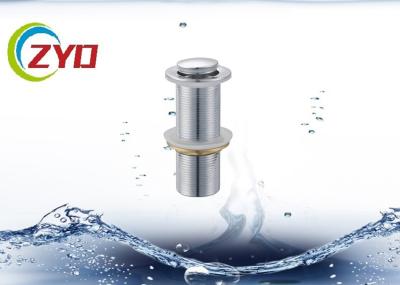 304 SS Pop Up Sink Drain Pipe Without Overflow Hole Brass Filter Net