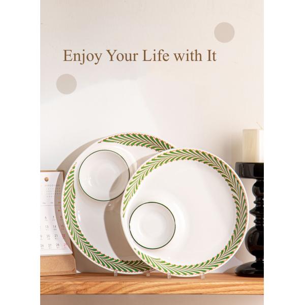 Sustainable 9.5 Inch And 8.5 Inch Ceramic Porcelain Party Plates With Sauce Dish Susi Plate
