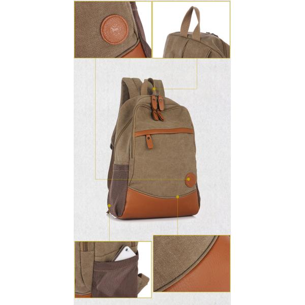 Hot Sale Simple Leisure Canvas Backpack Teenager School Bag Canvs