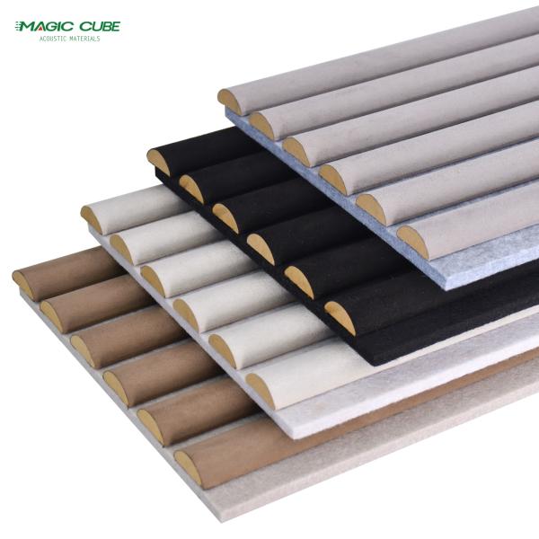 Wall Sound Absorption Fire Retardant Sustainable Suede Wrapped Acoustic Panel