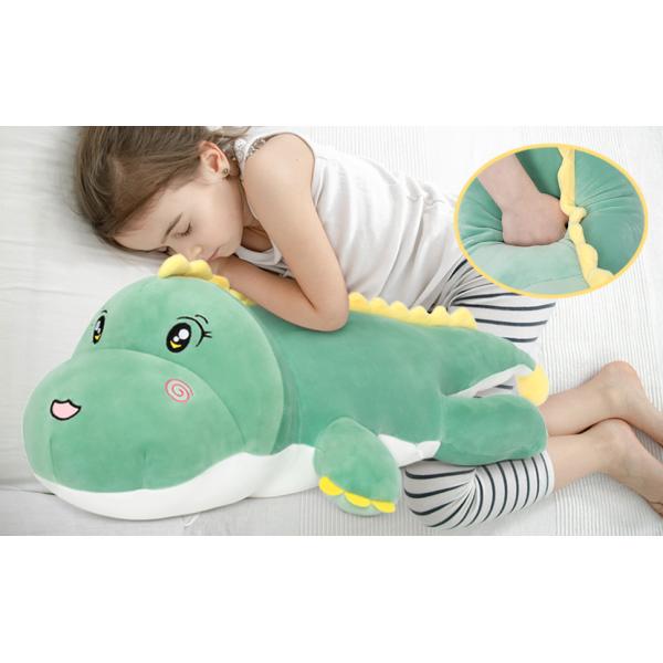 MorisMos 39.4inch Pink Giant Dinosaur Plush Pillow Unisex Stuffed Animal Hugging Toy Perfect Wholesale Gift Kids Girlfriends