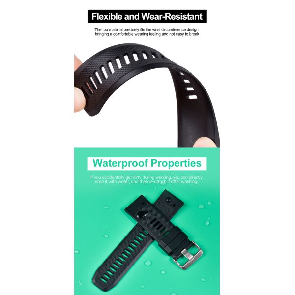 TPU Rubber And Eco-friendly Silicone Smartwatch Band