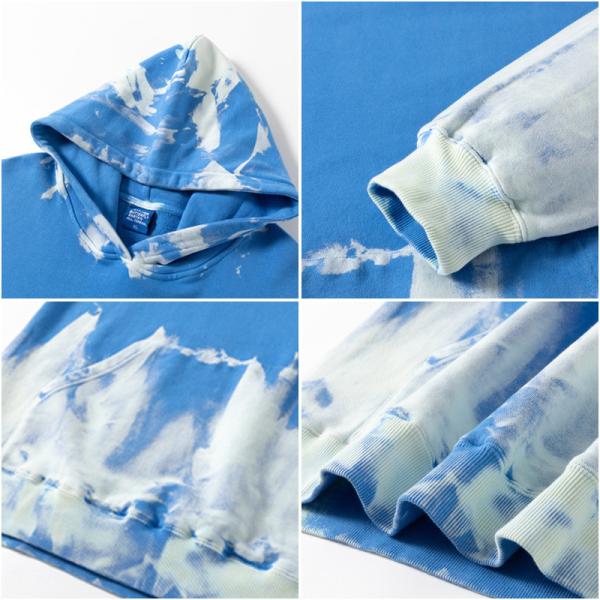 Capuz solto para mulheres Tie Dye Capuz Impresso Graffiti Cor Gradiente Outono Inverno