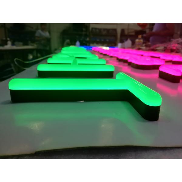 Outdoor LED Neon Channel Letter Signs Yellow / Red 10mm Stroke for Hotels