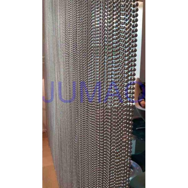 Architectural Hanging Beads Room Divider Wide Usage With Metal Beaded Strings