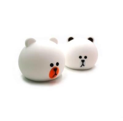 Luz bonito colorida da noite do urso do silicone, bonito pouco, artigos do agregado familiar do silicone