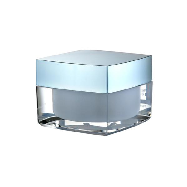 JL-JR807 Acrylic PMMA Square Cream Jar 15g 30g 50g Food Grade Safety