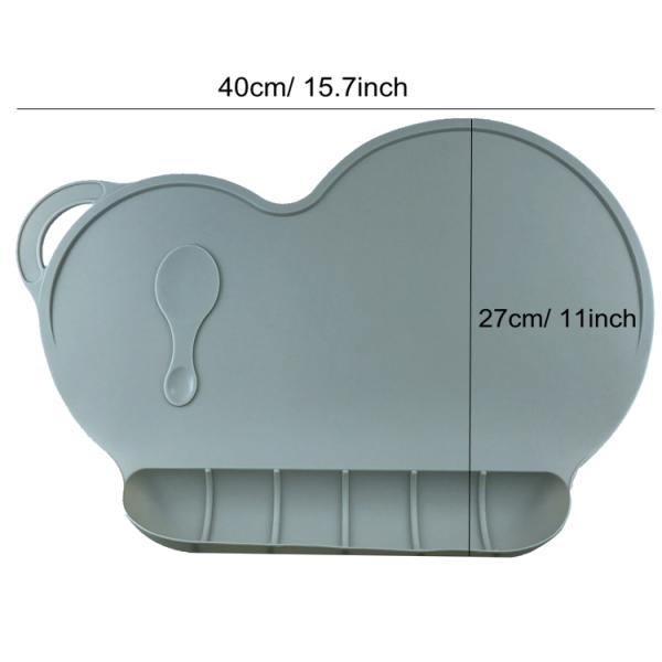 Food Grade Custom Kids Toddler Baby Cloud Table Silicon Silicone Feeding Placemat for Kids Toddlers