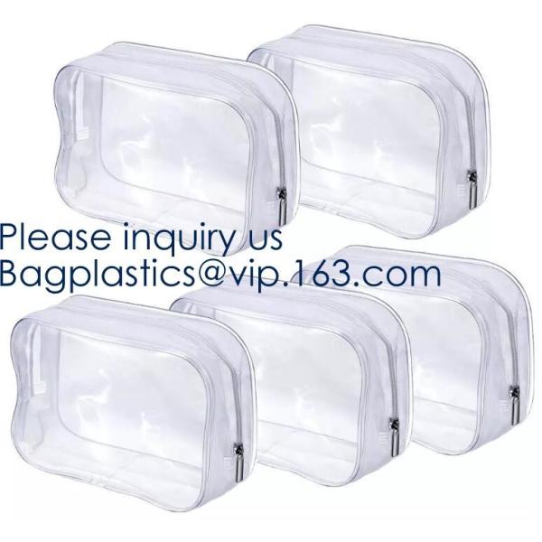 Makeup Bag Cosmetic Bag Travel Toiletry Bag Waterproof Makeup Zipper Portable Transparent Pouch Set - Black, bagease pac