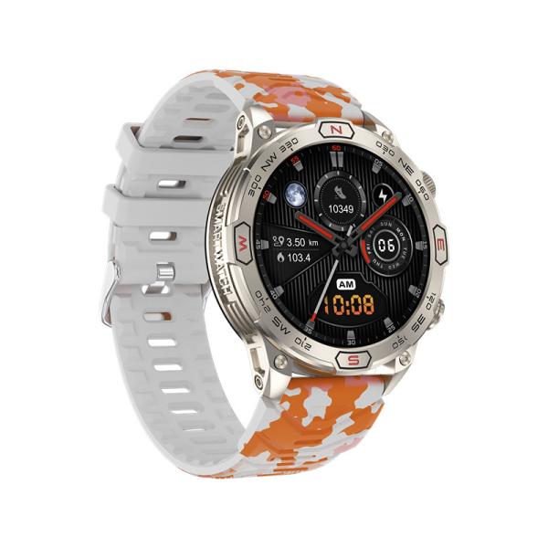Round Shape Smart Watch with AI Voice Assistant Bluetooth Call Altitude Pressure Compass and Health Monitoring