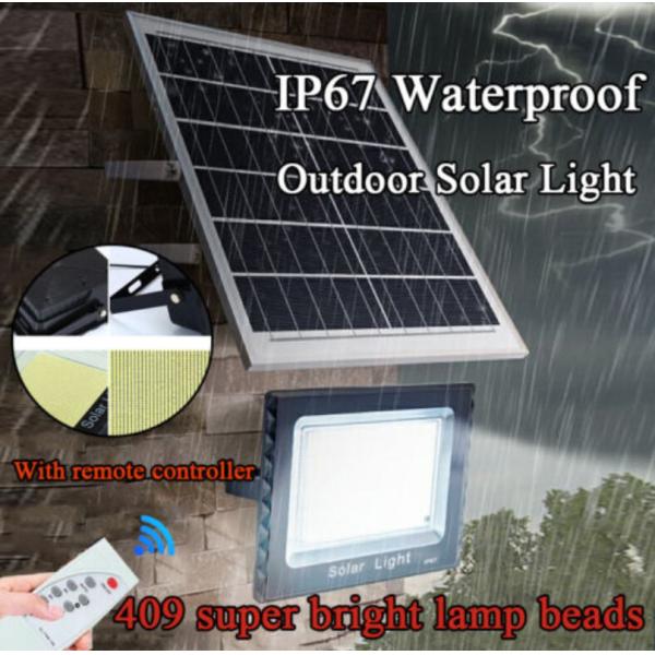 3000lm Waterproof Solar Flood Garden Lights ABS Motion Sensor LED Outdoor Projector