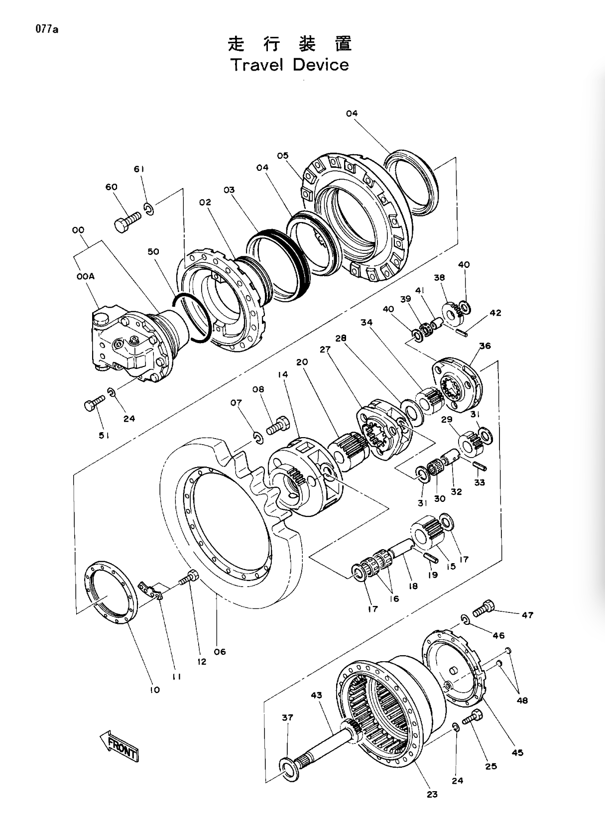 9066008 Travel Gearbox FOR EX200-1